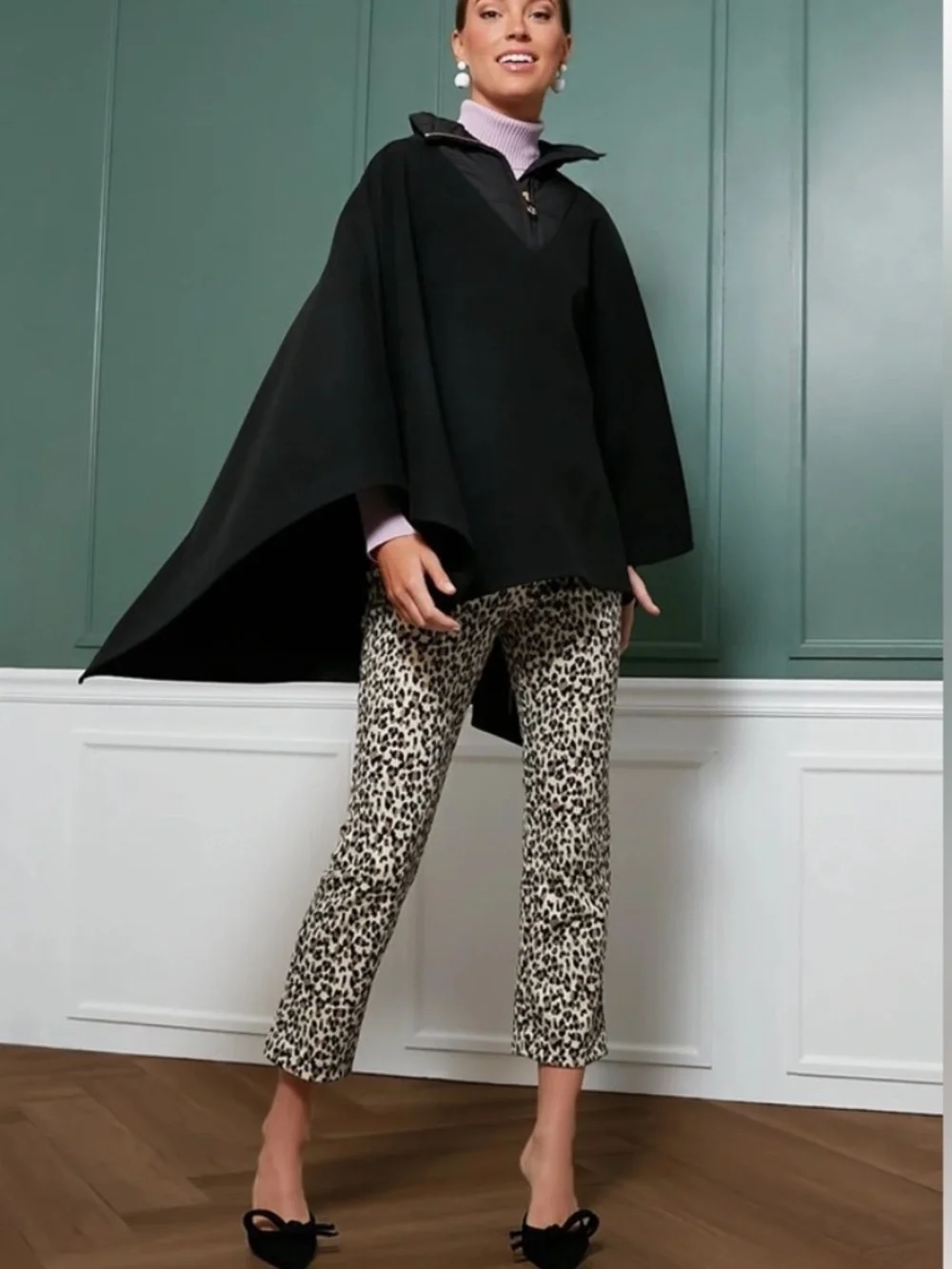 Tuckernuck Ashford Leopard Print Corduroy Cropped Pants Sz M
